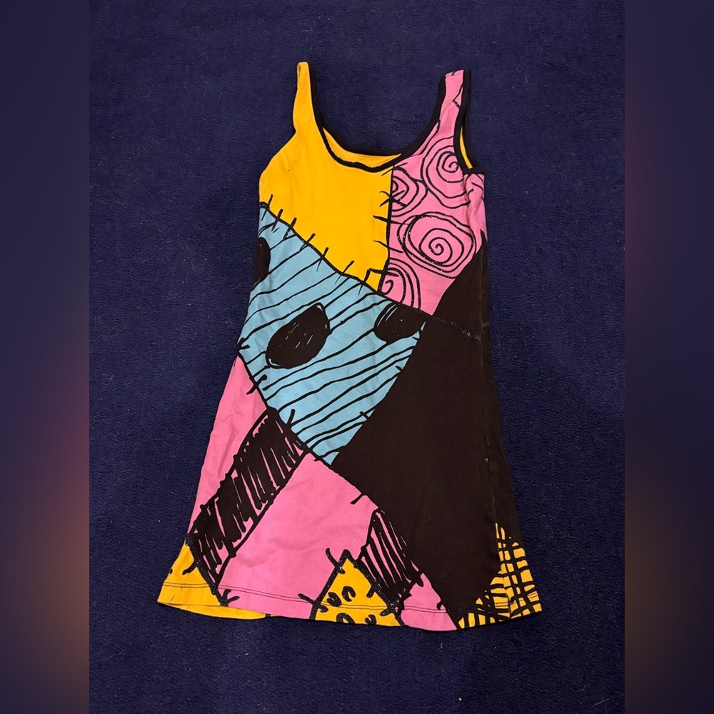 Women’s Juniors Medium Nightmare Before Christmas Sally Costume Tank Top Shirt
